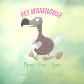 Funny dodo bird cartoon illustratie raamsticker (Vel 3)
