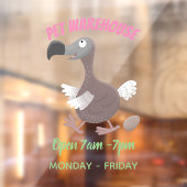 Funny dodo bird cartoon illustratie raamsticker (Vel 2)