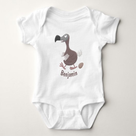 Funny dodo bird cartoon illustratie romper (Voorkant)