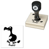 Funny dodo bird cartoon illustratie rubberstempel (Gestempeld)