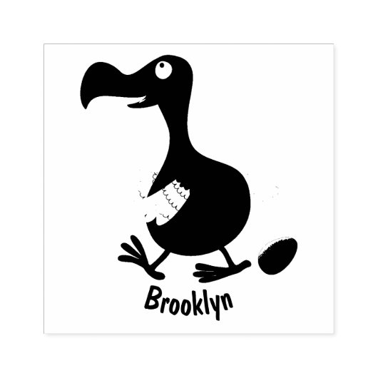 Funny dodo bird cartoon illustratie rubberstempel (Afrduk)