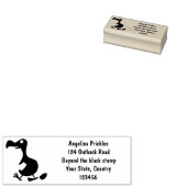 Funny dodo bird cartoon illustratie rubberstempel (Gestempeld)