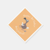 Funny dodo bird cartoon illustratie servet (Hoek)