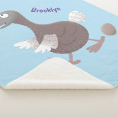 Funny dodo bird cartoon illustratie sherpa deken (3/4)