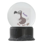 Funny dodo bird cartoon illustratie sneeuwbol (Achterkant)