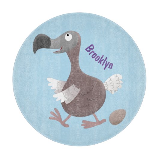 Funny dodo bird cartoon illustratie snijplank (Voorkant)