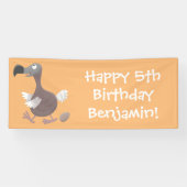 Funny dodo bird cartoon illustratie spandoek (Horizontaal)