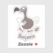 Funny dodo bird cartoon illustratie sticker (Vel)