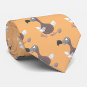 Funny dodo bird cartoon illustratie stropdas (Opgerold)