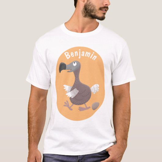 Funny dodo bird cartoon illustratie t-shirt (Voorkant)