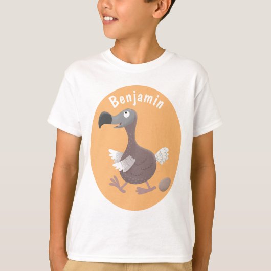 Funny dodo bird cartoon illustratie t-shirt (Voorkant)