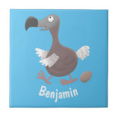 Funny dodo bird cartoon illustratie tegeltje (Voorkant)