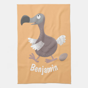 Funny dodo bird cartoon illustratie theedoek