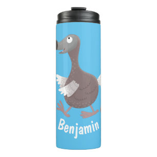 Funny dodo bird cartoon illustratie thermosbeker