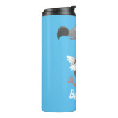 Funny dodo bird cartoon illustratie thermosbeker (Gedraaid links)