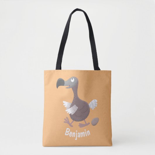 Funny dodo bird cartoon illustratie tote bag (Voorkant)