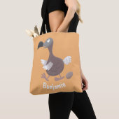 Funny dodo bird cartoon illustratie tote bag (Dichtbij)
