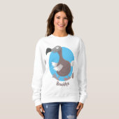 Funny dodo bird cartoon illustratie trui (Voorkant volledig)