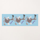 Funny dodo bird cartoon illustratie yogamat (Voorkant (horizontaal))