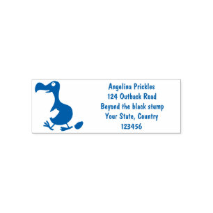 Funny dodo bird cartoon illustratie zelfinktende stempel