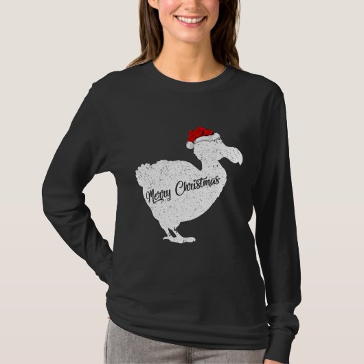 Funny Dodo Bird Lover Xmas Santa Hat Dodo T-shirt (Voorkant)