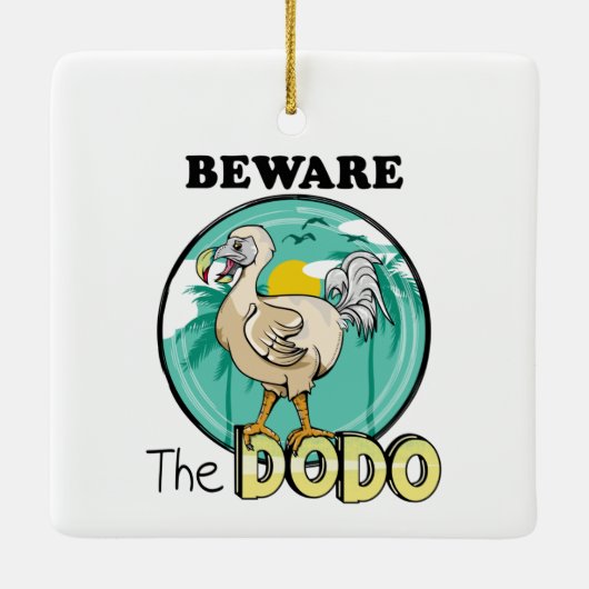 Funny dodo tropisch eiland keramisch ornament (Achterkant)