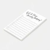 Funny Doe het al klaar | Gepersonaliseerd Post-it® Notes (Schuin)
