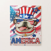 Funny Dog 4 juli Legpuzzel (Verticaal)