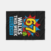 Funny Dog 6 7 Walks This Week Slang Meme Six Seven Fleece Deken (Voorkant (Horizontaal))