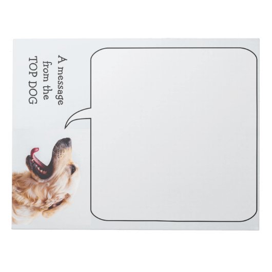 Funny Dog aangepast notitieblok (Voorkant)