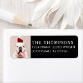 Funny Dog Afbeelding Christmas Kaart Retouradres Etiket (Insitu)