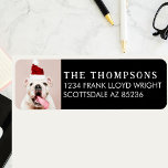 Funny Dog Afbeelding Christmas Kaart Retouradres Etiket<br><div class="desc">Voeg een vleugje grilligheid toe aan uw vakantiegroeten met onze Funny Dog Afbeelding Christmas Kaart Return Address Labels. Deze aangepaste huisdier portretlabels zijn de poot-effect manier om uw enveloppen met feestelijke juichen en showcase uw geliefde harige vriend. Upload eenvoudig een foto van uw hond en we creëer een charmant zwart-wit...</div>