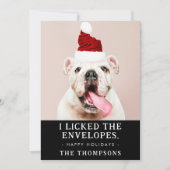 Funny Dog Afbeelding gepersonaliseerde kerstfoto Feestdagenkaart (Voorkant)