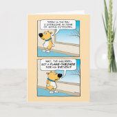 Funny Dog Afraid of Squirrel Birthday Kaart (Voorkant)