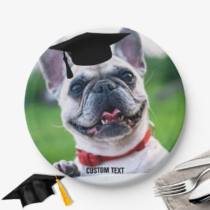 Funny Dog Afstuderen French BullDog Custom Photo Papieren Bordje