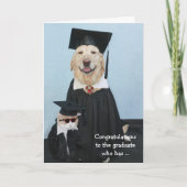 Funny Dog Afstuderen Kaart (Voorkant)
