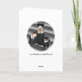 Funny Dog Afstuderen Kaart (Achterkant)