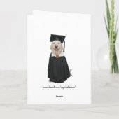 Funny Dog Afstuderen Kaart (Achterkant)