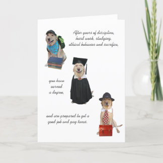 Funny Dog Afstuderen Kaart