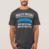 Funny Dog Agility Physics Definition Trainer T-shirt (Voorkant)