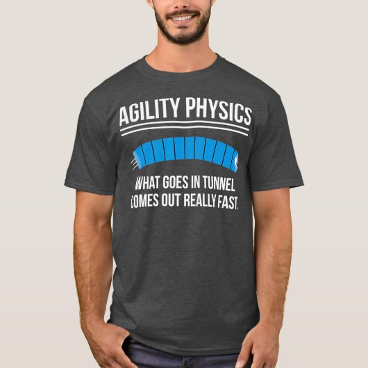 Funny Dog Agility Physics Definition Trainer T-shirt (Voorkant)