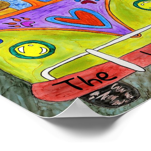 Funny Dog and Cat Driving a Bus Poster (Hoek)