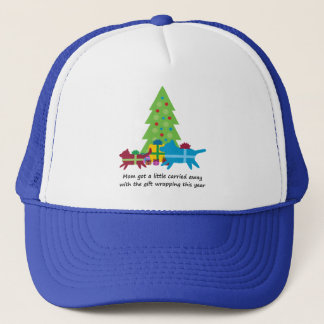 Funny Dog and Cat Kerstmis Presents Trucker Pet