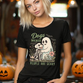 Funny Dog and Ghost Halloween  Tri-Blend Shirt