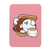 Funny Dog and S’more Design – Kawaii Pet Lover Pun Magneet (Verticaal)