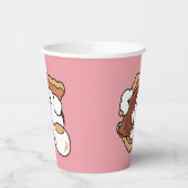 Funny Dog and S’more Design – Kawaii Pet Lover Pun Papieren Bekers (Links)