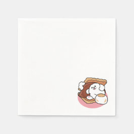 Funny Dog and S’more Design – Kawaii Pet Lover Pun Servet