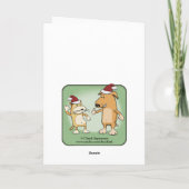 Funny Dog Angels Sing Kerstmis Feestdagen Kaart (Achterkant)