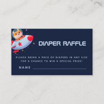 Funny Dog Astronaut Rocket Space Diaper Raffle