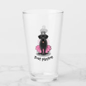 Funny Dog Ballet Princess Black Lab Retriever Glas (Voorkant)